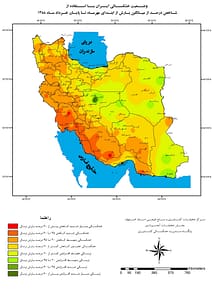 نقشه خشکسالی کشور از مهر 87 تا پایان خرداد 88