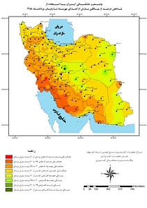 نقشه خشکسالی کشور از مهر 87 تا پایان مرداد 88