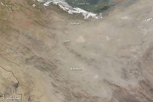 آسمان ایران در 16 تیر 1388 - عکس از ناسا
