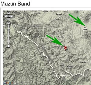 موقعیت مازوان بند نسبت به بانه موقعیت مازوان بند نسبت به بانه