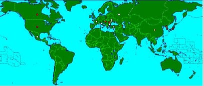 نقشه پراكنش آفت در جهان