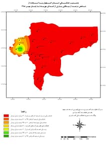 نقشه خشكسالي اصفهان در مهر 1388